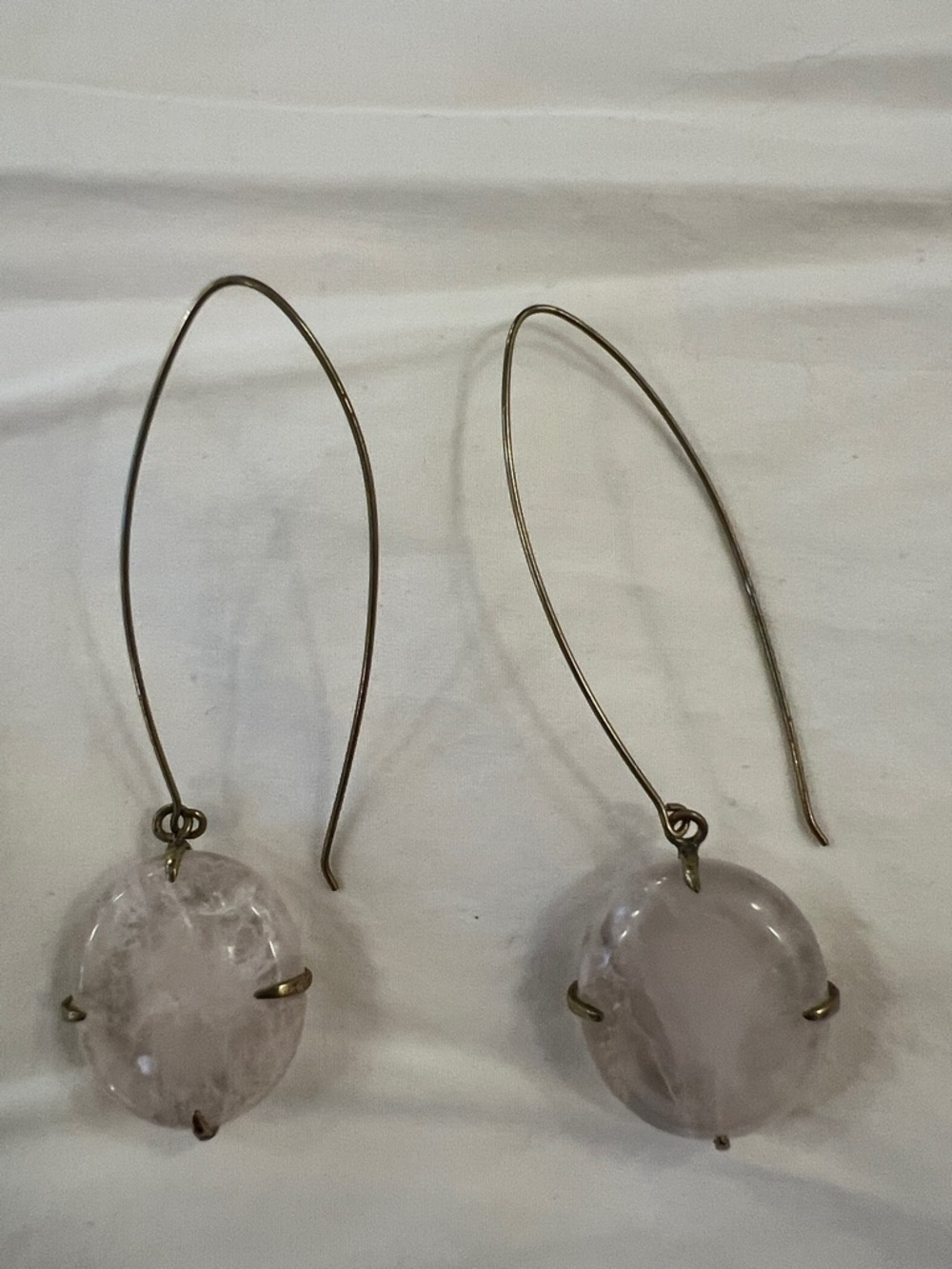 Delicate Rose Quartz Drop Earrings